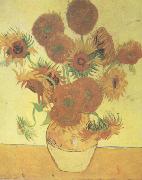 Vincent Van Gogh Still life:Vast with Fourteen Sunflowers (nn04) oil